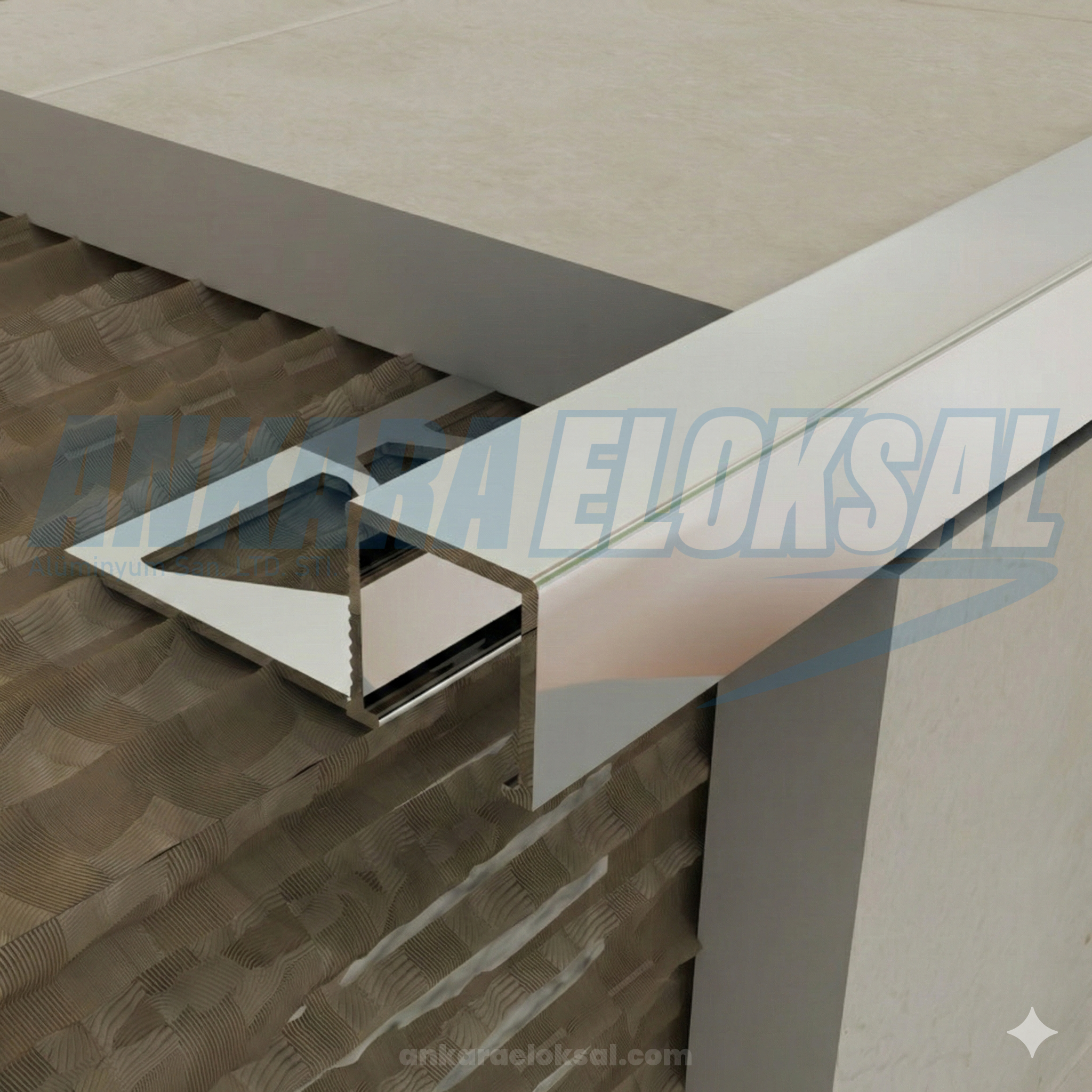 Geniş Kenarlı Bitim Dış Köşe Profili